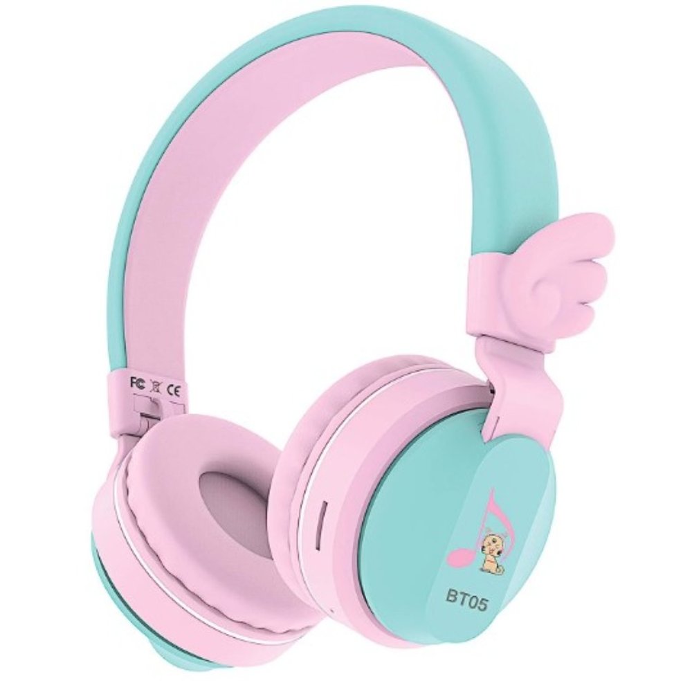 Kids Headphones - Wireless/Bluetooth - Volume Limit/Mic/Hand-free - TF Card